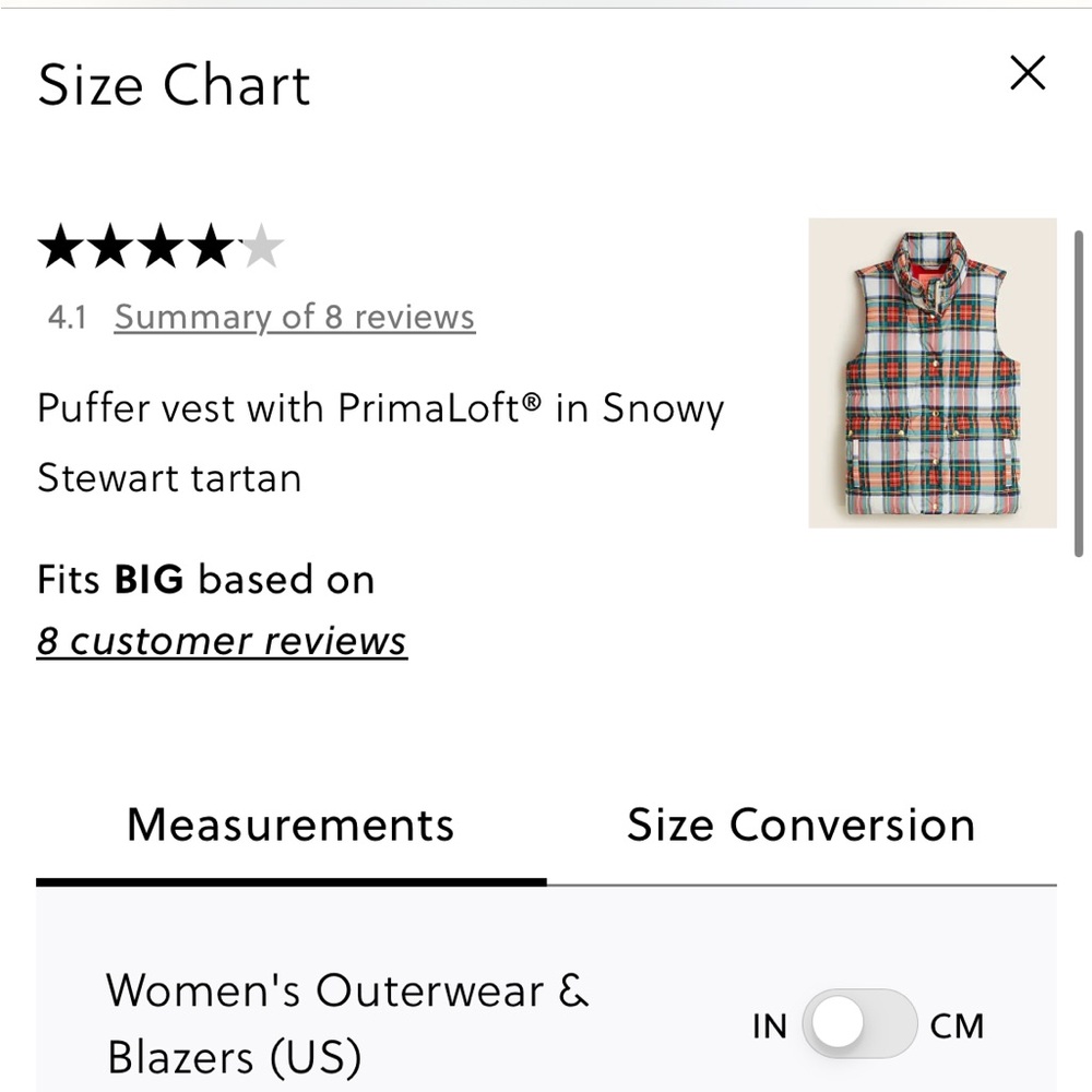 J. Crew Stewart Tartan Signature Puffer Vest - Picture 13 of 14